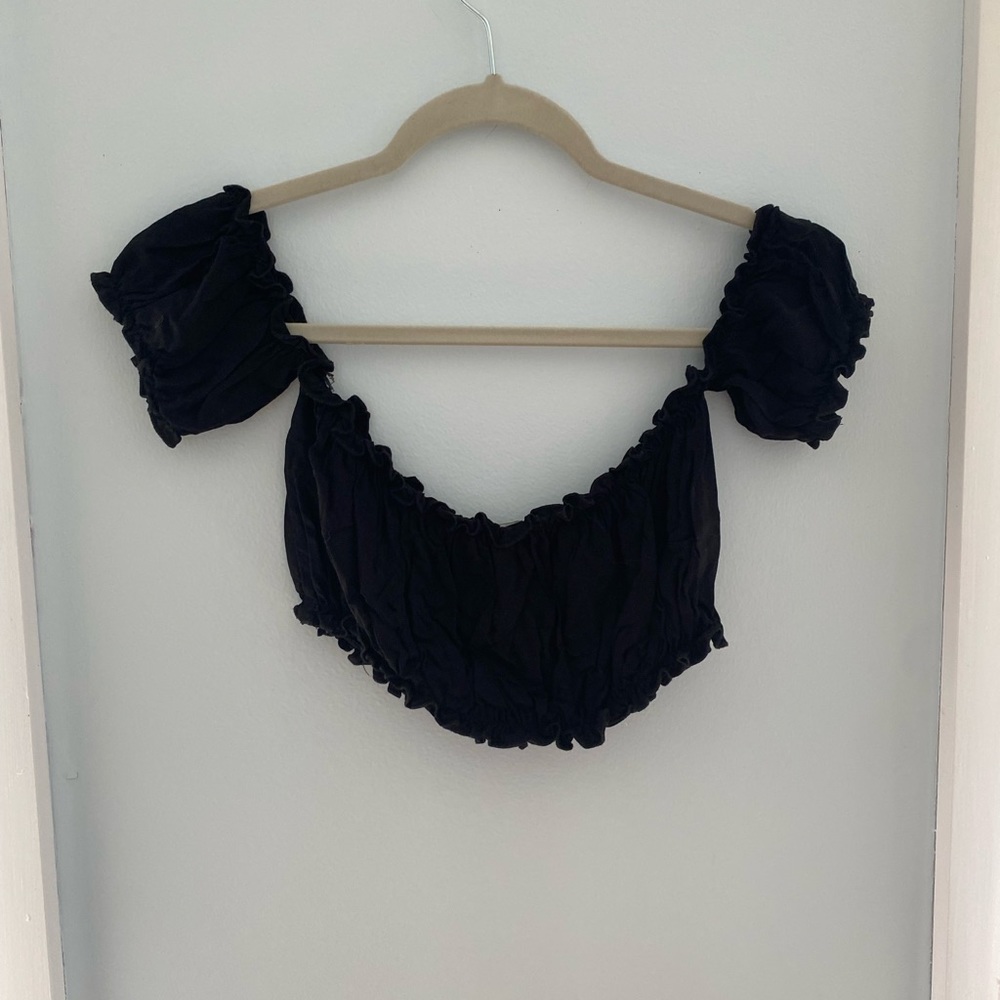 F21 Off Shoulder Crop Top